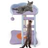 Multifunctional Plush Cat Tree with Ladder