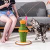 Cat Toy with Feather Stick Cat Scratching Post with Mat