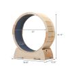 Large Cat Running Wheel, Cat Exercise Stylish Treadmill for Indoor Cats, Sturdy Quiet Lightweight, Natural Wood Color