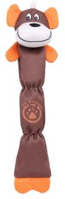 Pet Life Extra Long Dura-Chew Reinforce Stitched Durable Water Resistant Plush Chew Tugging Dog Toy (Color: Brown)