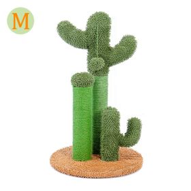 Pet Supplies Cute Cactus Tree Pet Cat Toy  With Ball Scratching Post (Color: Yellow)