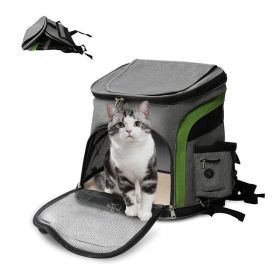 Foldable Airline Travel Pet Carrier Bag with Safety Strap (Color: Gray)