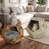 25.98'' Shaped Modern Pet Furniture Cat Kennel Side Table MDF Multi-Purpose Furniture