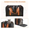 Foldable Airline Travel Pet Carrier Bag with Safety Strap